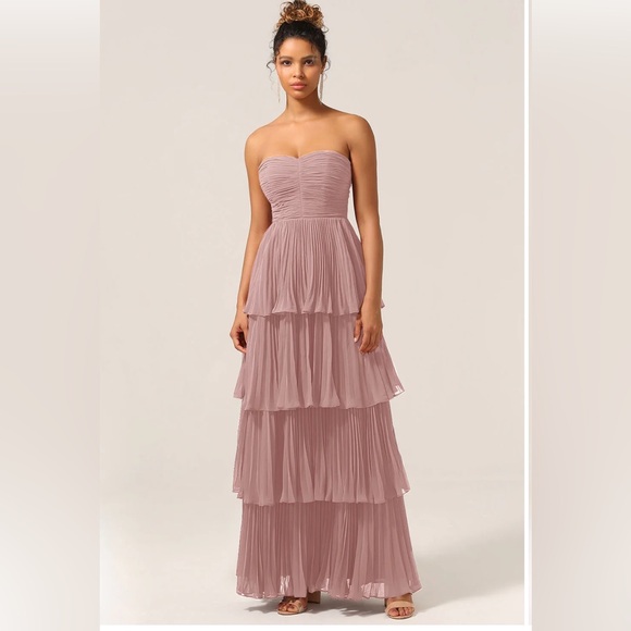 Dresses | Aline Sweetheart Floor Length Tiered Chiffon Bridesmaid Dress | Poshmark Dresses | Aline Sweetheart Floor Length Tiered Chiffon Bridesmaid Dress | Poshmark